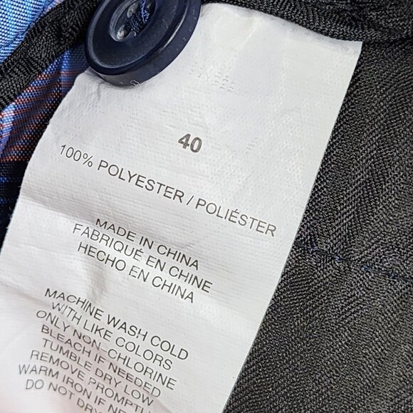 Mens PGA Tour Flat Front Golf Chino Shorts Blue Pink Plaid 100% Polyester 40 - Picture 6 of 12